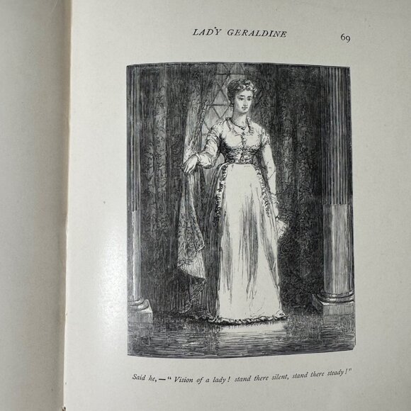 Lady Geraldines Courtship By Elizabeth Barrett Browning 1885 Antique Hardcover B - Picture 16 of 16